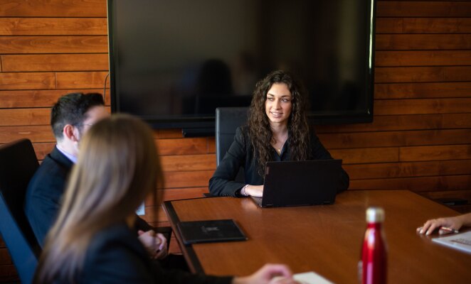 Career woman on laptop
