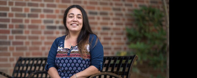 front facing woman smiling