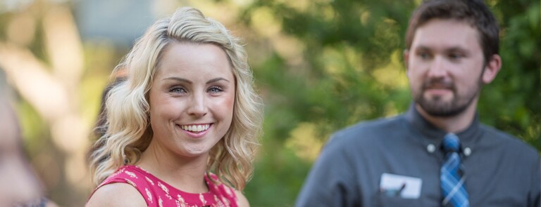 Smiling Chico State Student in Pink