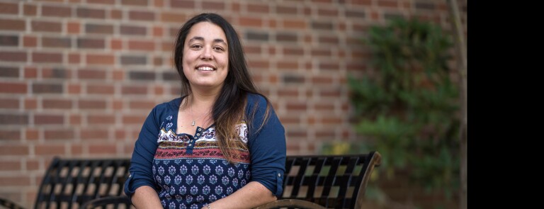 front facing woman smiling